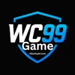 WC99 Game logo with bright text and a sleek dark theme.