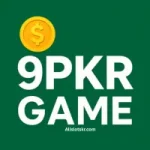 9PKR Game logo with cash coin symbol on green backdrop.