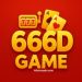 666D Game logo showing bright gold letters with cards and slot icons on a red background.