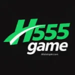 H555 Game interface showing colorful slots, cards, and reward icons.