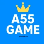 A55 Game logo black and gold design