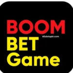 BOOM BET Game logo in bold red and yellow font on a black background.