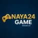 NAYA24 Game logo with golden controller icon on a dark blue background.
