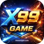 X99 Game logo with vibrant blue and gold design.