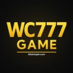 WC777 Game logo and mobile gameplay screenshot.