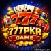 777PKR Game logo with slot machine, poker chips, dice, and playing cards in vibrant casino style.