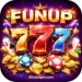 FUNUP 777 colorful casino game logo with cards and chips.