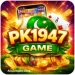 PK1947 Game online gaming app showing slot games, gold coins, and a colorful real money gaming interface on a mobile screen.