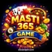 MASTI 365 Game colorful logo with casino elements, coins, cards, dice, and roulette wheel.
