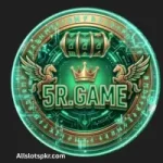 5R Game mobile app interface showing casino games and earning options.