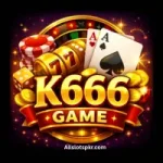 K666 Game online gaming app logo with casino theme.