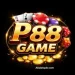 Modern P88 Game logo with golden lettering and gaming icons on black background.