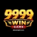 Luxury 9999 WIN Game logo with glowing gold text on a dark black background.