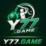 Y77 Game digital logo with sharp neon-style lettering.
